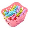 Paquete de 30 Pinzas para Ropa Clip Ropa Interior Calcetines Plástico Clip Pequeño con Cesta de Almacenamiento Pinza para Secar Ropa de Edredón