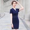 Vestido profesional adelgazante de cintura ol moda ejecutiva temperamento diosa fan joyería tienda salón de belleza ropa de trabajo femenina verano