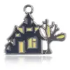 Halloween Transfronterizo Amazon Aleación Goteo de Aceite Murciélago Dulce o Truco Colgante Accesorios de Colgante Venta al por Mayor