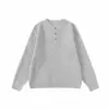 Suéter de punto Yidao Vintage 2026 Otoño Nuevo Estilo Retro Americano Holgado Estilo Old Money Mezcla de Lana Cuello Henley