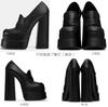 Zapatos de Moda 2022 para Mujer, Punta Cuadrada, Color Sólido, Caña Baja, Doble Capa, Impermeables, Plataforma, Tacón Grueso, Color Sólido