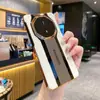 Adequado para Huawei Mate70Rs Padrão Jacaré Dourado Couro Genuíno Mate70Pro Padrão Jacaré Capa para Celular Porsche