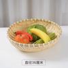 Productos de Bambú Tejidos Finamente Recogedor Redondo Cesta para Fruta y Pan al Vapor Almacenamiento de Snacks de Fruta Seca Cesta Pequeña Cesta de Bambú para Lavar Verduras Doméstica