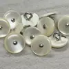 Botones naturales de concha de taro con agujero central metálico, botones de concha para suéteres de punto de seda, camisas y botones cosidos a mano
