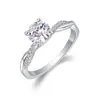Distribución Spot Transfronteriza de Anillos de Moissanita para Mujer, Lujo Ligero y Sensación de Alta Gama, Plata 925 Chapada en Oro de 18 Quilates, Anillos de Propuesta y Compromiso