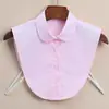 Gola Falsa Camisa Feminina Versátil Gola Falsa Gola de Camisa Poliéster Algodão Decorativa Gola Alta Gola Pontuda Acessório de Gola Falsa Transfronteiriça