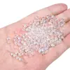 Cuentas de cristal de vidrio, cuentas planas brillantes, cuentas cuadradas, cuentas de melocotón, pulsera de cuentas hecha a mano, accesorios de joyería, cuentas sueltas.