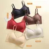 Camisolete Base Líquida Roupa Íntima Sem Costura Feminina Levanta Junta Estilo Fino Copo Fixo Gelatina Suporte Macio Sutiã Anti-Queda