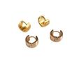 Aretes Retro Extremadamente Anchos Simples Cepillados para Mujer Acero Titanio Oro Rosa 18K Aretes para Mujer Aretes Personalizados para Estudiante Aretes