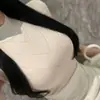 Camiseta de Punto Sin Mangas Cómoda de Estilo Nuevo Primavera/Verano Dongdaemun de Corea del Sur, Ajustada, Sencilla, de Alta Gama, que Resalta la Figura, para Mujer