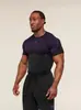 Ropa Deportiva de Manga Corta para Hombre Gymshark Muscle para Fitness, Running y Entrenamiento Camiseta Elástica de Moda con Estampado y Cuello Redondo