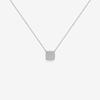 Andywen Collar Colgante Cuadrado Full Pave de Plata de Ley S925 Nuevo Diseño Ins Minimalista Europeo y Americano Amazon