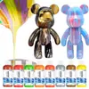 Adornos creativos hechos a mano para jugar DIY para niños, oso violento hecho a mano, traje de pintura acrílica, suministro para puesto, juguetes para graffiti