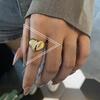 Europa y Estados Unidos joyería transfronteriza nicho sentido del diseño de moda anillo geométrico de arco anillo articulado anillo exagerado de apertura traje anillo