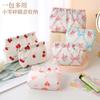 Bolsa para guardar labiales de mujer portátil de cierre automático con resorte estampado bolsa de cosméticos mini monedero para llaves y monedas