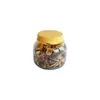 Frasco de plástico de barriga grande de 580 ml snacks de frijol disueltos bola de espino frasco sellado frasco de comida botella de plástico transparente para mascotas