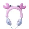 Nuevos Audífonos de Felpa Estilo Cangrejo Lindo Dibujo Animado Regalo para Estudiantes Anime Audífonos para Niños Audífonos para Teléfono