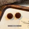 Pendientes Retro Estilo Maillard Aguja de Plata Lujo Ligero Nicho Temperamento Pendientes de Botón Personalidad de Nicho Pendientes de Gama Alta Venta al por Mayor para Mujeres
