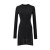 Vestido Irregular de Manga Larga y Cuello Redondo Estilo Deseo Puro 2025 Otoño Nuevo Adelgazante de Cintura Falda Corta para Mujer Chica Hot