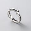 Nuevo concepto plata esterlina s925 retro cuerda de cáñamo anudado anillo de plata tailandesa Moda personalidad antigua marea ins anillo doble