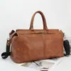 Bolsa de Viaje Retro para Hombre Bolso de Hombro Cruzado Equipaje de Gran Capacidad Estilo Europeo y Americano Bolso de Mano Bolsa de Viaje Bolsa de Gimnasio Moderno