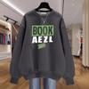 Suéter americano estilo callejero holgazán puro algodón ropa de mujer Primavera y Otoño moda nacional letras afelpado engrosado Invierno abrigo combinable