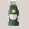 Avental Impermeável e à Prova de Óleo para Cozinha Doméstica Feminino Fofo e Estiloso para Cozinhar e Trabalhar Avental para Adultos Roupas de Trabalho Resistentes a Manchas com Estampa