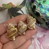 Matéria-Prima Galvanoplastia Concha de Madrepérola de Phnom Penh Concha Estrela do Mar Borda Galvanizada Pingente Pulseira DIY Colar Acessórios para Joias Material