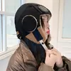 Gorro Lei Feng de Pana con Combinación de Colores de Invierno Set con Gafas a Prueba de Viento Desmontables Gorro de Piloto Cálido para Exteriores Protección para los Oídos