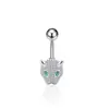 Anillo para el Ombligo Transfronterizo Europeo y Americano Corazón de Melocotón Mariposa Flor Circonita Clavo para el Ombligo Joyería para Piercings Corporales Más Vendida en Amazon