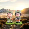Figuras de Dibujos Animados Creativas, la Caja Misteriosa Más Adorable del Espíritu Heroico del Pueblo, Adornos de Escritorio Conmemorativos Culturales y Creativos, Decoraciones de Oficina