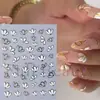 Pegatinas Transfronterizas para Uñas Nuevas Ins Pétalos Huecos Dorados y Plateados Líneas Metálicas Simples Pegatinas Adhesivas para Uñas Venta al por Mayor