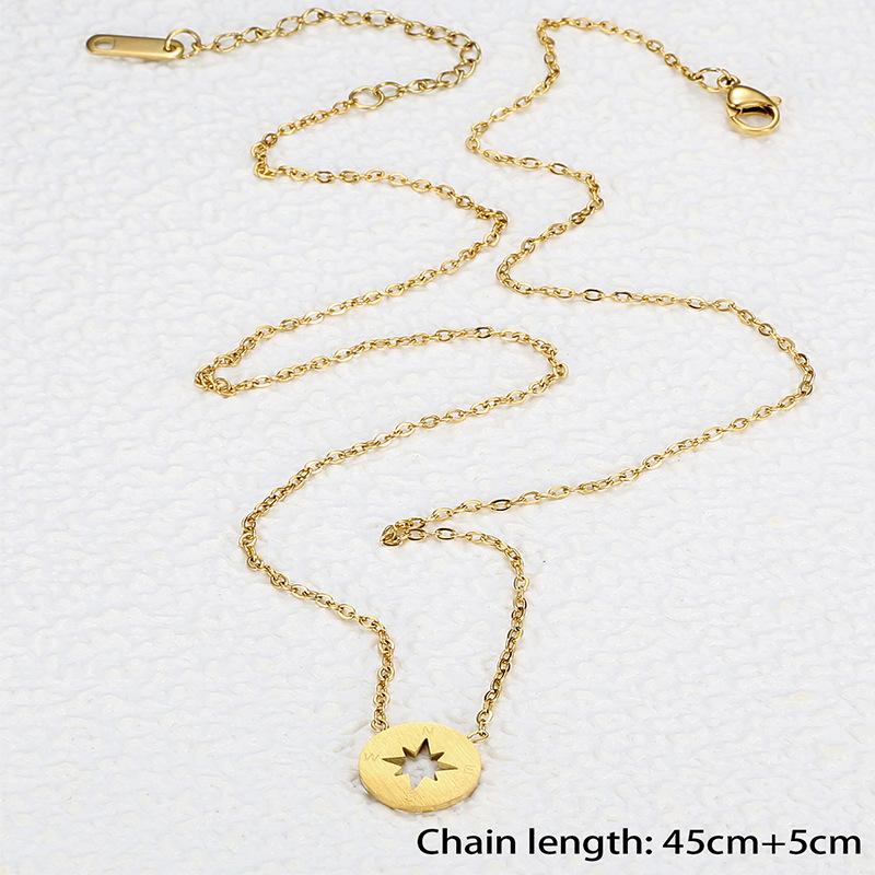 不锈钢指南针吊坠