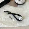 Presilha Elegante Vintage Cor de Café com Pérolas para Mulheres 2024 Novo Clipe de Cabelo Torcido de Alta Qualidade Clipe de Tubarão para Parte de Trás da Cabeça