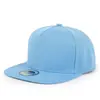 Comercio Exterior Transfronterizo Sombrero Plano de Cinco Paneles de Ala Dura para Hombre, Piel Sintética, Color Sólido, Logotipo, Sombrero Hip-Hop