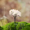 Micro Paisaje Árbol de Navidad Artificial Flor Artificial Flor de Cerezo Suculenta Zakka Musgo Decoración de Paisajismo Accesorios Adornos Pequeños