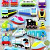 Coche de Dibujos Animados Emu Ambulancia Pegatinas Suaves para Niños Niños y Niñas Pegatinas de Burbujas de Espuma Estéreo 3D