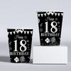 Nuevo Tema de Cumpleaños Negro y Plata Vajilla para Fiesta Suministros Platos de Papel Desechables Negros y Plateados Vasos de Papel Servilletas de Papel