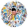 50 pegatinas Massey de la estrella del fútbol de la Copa Mundial de Argentina para la carcasa del teléfono móvil y la computadora, Lionel Messi