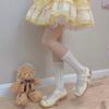 Calcetines de encaje blanco para niña, calcetines ultrafinos de malla con flores, calcetines con puños JK para mujer, estilo Han Feng de verano