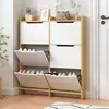 Zapatero ultrafino 10cm 12cm 13cm 15cm Tipo puerta abatible gabinete extremadamente estrecho para entrada detrás de la puerta