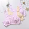 Ropa interior para mujer, estilo chaleco de flores, para primavera, otoño e invierno, edad media y mayor, algodón y sujetador, talla grande, sujetador para madre sin aro de acero