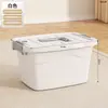 Caixa de Armazenamento com Tampa Plástico Organizador de Roupas com Tampa Caixa de Armazenamento para Guarda-Roupa Caixa para Miudezas Quarto Organizador de Armazenamento para Casa