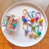 Gomas para el pelo de niños de colores caramelo con forma de oso, Bandas para el pelo de bebé, Caja de Gomas de pelo de colores, Bandas elásticas, Oso con lazo, Accesorios para el pelo de oso