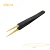 Pinça para Cílios Postiços Manual DIY Clip de Ponta Fina Manual de Manicure para Cílios Pinça para Cílios Postiços Antiestática ESD-15