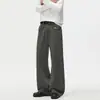 Pantalones de hombre LKTM con puño 26AW Micro-campana Unisex Marca de moda Botón de París Caída Versátiles Pantalones casuales