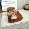 Botas de Neve Grandes de Algodão Estilo Coreano para Meninas Inverno 2025 Novas Sapatos Peludos Quentes Botas de Algodão Espessas com Forro de Lã para Crianças Outdoor