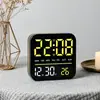 Nuevo reloj con lámpara calefactora para decoración del hogar, reloj electrónico multifuncional con imitación de veta de madera, despertador electrónico LED, superventas transfronterizo 8061