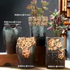 Vaso de flor suculenta cerâmica vaso de árvore velha diâmetro grande liquidação combinação especial cerâmica grossa retangular com prato criativo