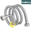 Aço Inoxidável 304 Doméstico Tubo de Alta Pressão Tubo Trançado Tubo de Entrada de 4 Pontos Mangueira Flexível Trançada Tubo de Conexão para Aquecedor de Água Tipo Prático